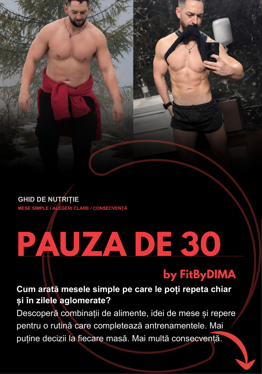 Coperta ghidului de nutriție PAUZA de 30